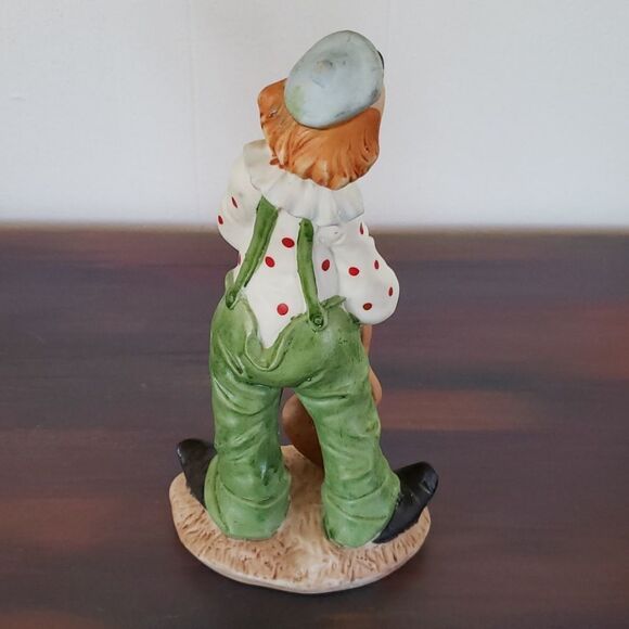 Lot of 2 Vintage Clowns Bisque Porcelain Figurines - Picture 11 of 13